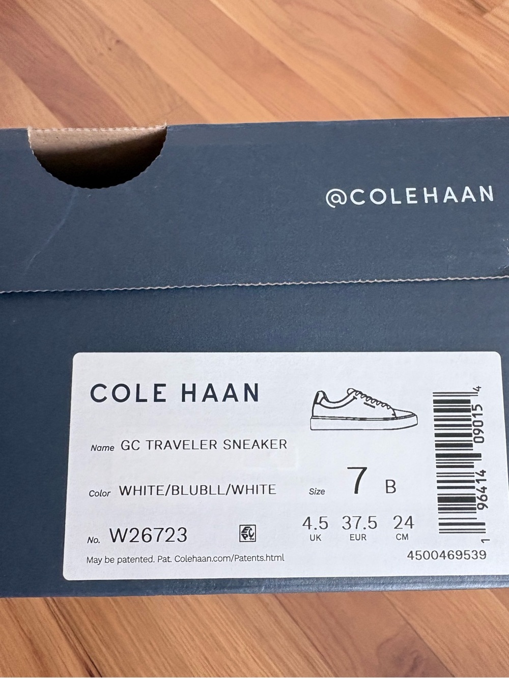 Cole Haan Grand Crosscourt traveler white leather Sneaker, Size 7B New - Picture 6 of 13